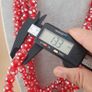 Vintage Red Dotted Glass African Style beads Strands 22 inches 13 -14mm Beads Image 3