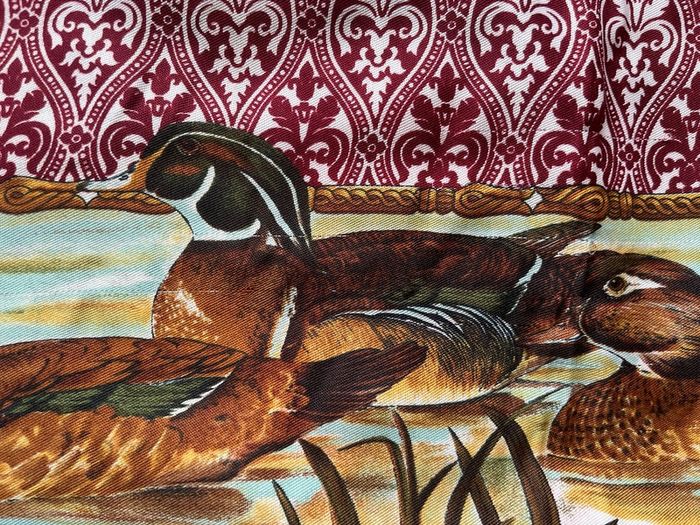 Large scarf with bird motif