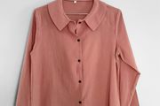 New Dusty Rose Button Down Long Sleeve Shirt