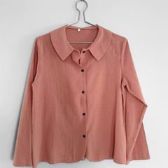 New Dusty Rose Button Down Long Sleeve Shirt