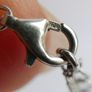 Vintage 925 Sterling Silver necklace with teardrop and round stone pendant Image 9