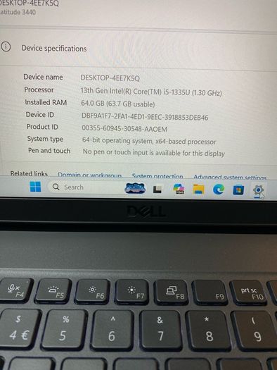 Dell Latitude 3440 i5 pro 64gb ram 256ssd win 11 pro