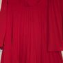 stunning red long and wide sleeve pleated midi dress from Boohoo Image 4