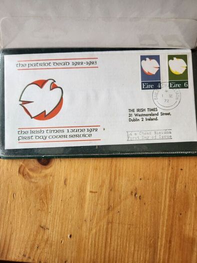 Irish Times First Day Covers X 4  In Beautiful  Presentation Folder. In Very Good Condition.