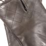 Ladies Black Genuine Leather Faux Fur Lined Gloves M-L Image 8
