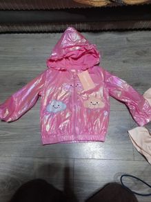 pink shimmer baby girl jacket