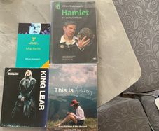 Leaving cert books for English, examination.