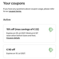 Airbnb 90 eur voucher