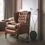 Saxon Leather sofa and Furniture Suite Image 6
