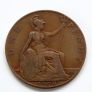 1909 Penny Edward VII bronze coin Image 2