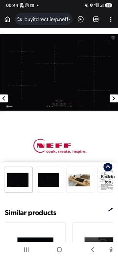 FOR PARTS : Neff T48FD23X0 N50 80.2cm Touch Control Five Zone Induction Hob - Black Glass