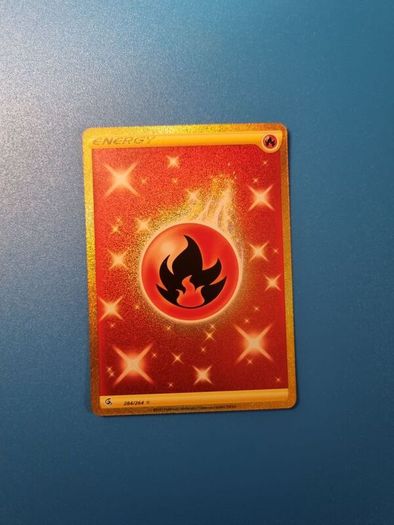 Fire Energy Gold Holo Rare Pokemon Card from Fusion Strike