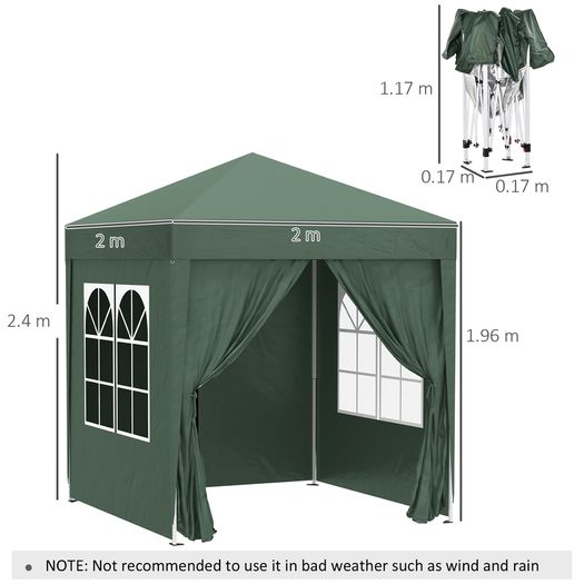 2 X 2m Pop Up Gazebo (limited Stock)