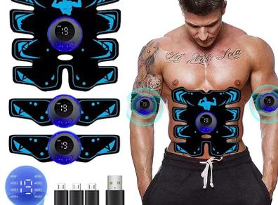 USB Rechargable EMS Muscle Stimulator ABS Arm 3 IN 1 Trainer Pad Wireless Smart Fitness Abdominal Training Electric Body Slim