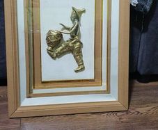 Vintage Art Piece Brass Clown Sculpture Rare Collectible