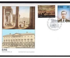 1982 Ireland Anniversaries: Bi-Centenary of Grattan's Parliament. Centenary of the Birth of Eamon DeValera Stamps Post and Telegraph  First Day Cover (FDC)
