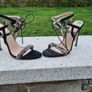 ladies stiletto sandals. Kurt Geiger Carvela size 40. Brand new.black suede effect with faux snake skin detail. Lace up ankle fastening. Very pretty shoe Image 2