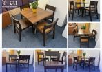 Commercial Dark Wooden Catering Chairs X 8