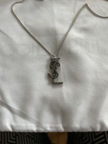 Authentic Yves Saint Laurent chain with logo pendant