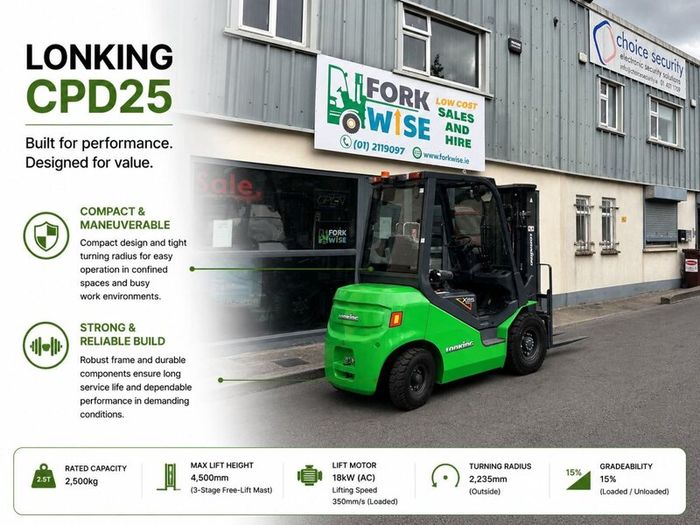 Lonking CPD25 2.5 Tonne Electric Forklift