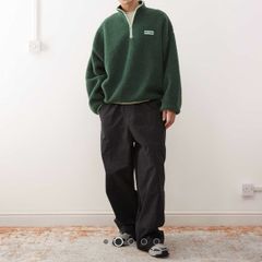 COLLUSION half zip borg fleece