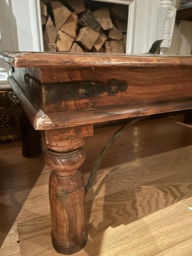 Rustic solid wood coffee table
