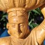 18" Vintage Sandalwood Asian Carving Image 9