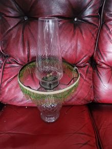 Cut glass working oil lamp