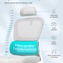 Ergonomic Office Chair with Lumbar Support & Adjustable Headrest Grey Image 2