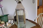 Lantern  tall stainless steel