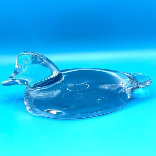 Vintage Villeroy & Boch Glass Mallard Duck Figurine