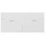Sink Cabinet with Built-in Basin High Gloss White Chipboard Image 6