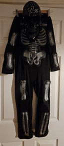 Halloween Costume Skeleton Jumpsuit and Mask