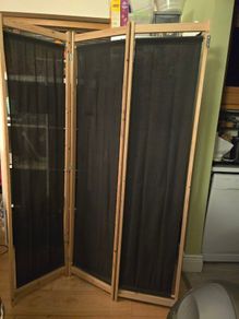 3-Panel Wooden Folding Room Divider / Privacy Screen