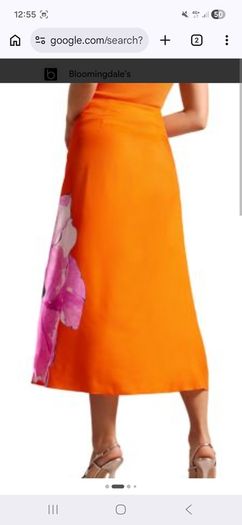 Ted Baker Bethhie Skirt - Orange - Size 3 UK 12 - BNWT RRP 155