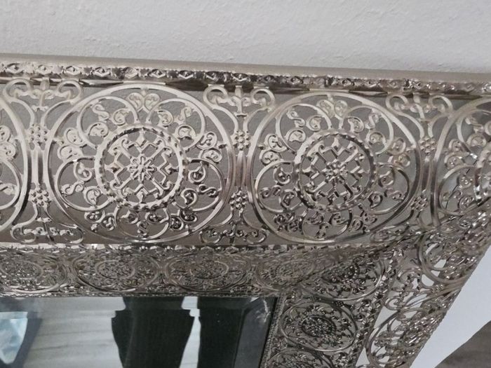large silver mirror