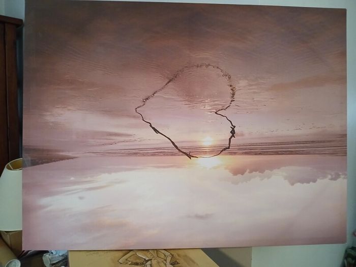 Abstract sunset on a beach 60cm by 80cm