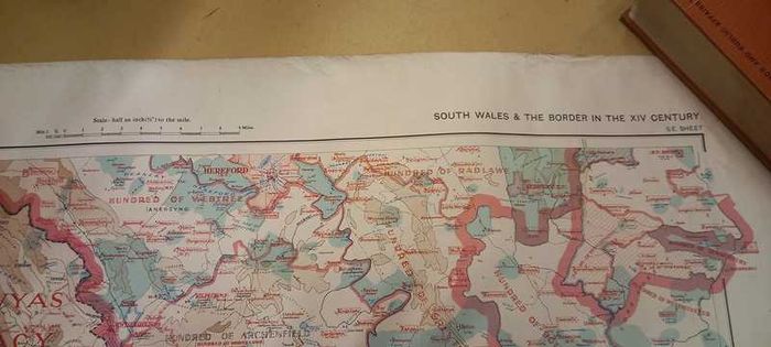 William Rees Map Of South Wales And The Border In The 14th Century Os ...