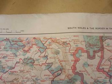 William Rees Map Of South Wales And The Border In The 14th Century Os ...