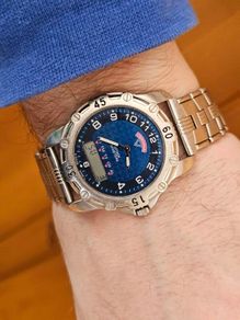 Vintage Swiss Made Certina Attack Quartz Analougue Two timer 1990s Swiss Watch