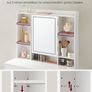 Dressing Table with LED Lighting, 3 Colours with Adjustable Brightness Image 7