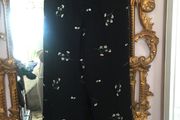 Zara high waisted embroidered trousers, new, size S