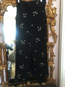Zara high waisted embroidered trousers, new, size S