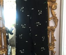 Zara high waisted embroidered trousers, new, size S