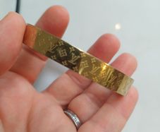 Louis Vuitton Nanogram Gold Rigid Bangle Bracelet