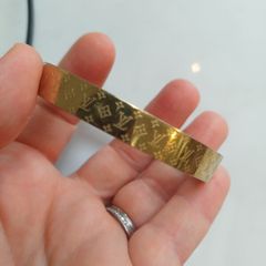 Louis Vuitton Nanogram Gold Rigid Bangle Bracelet