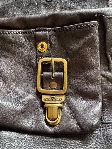 black leather bag