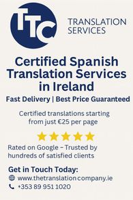 Certified Spanish Translation Services in Ireland