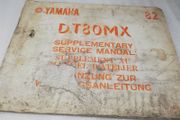 Yamaha DT80 MX Supplementary service manual