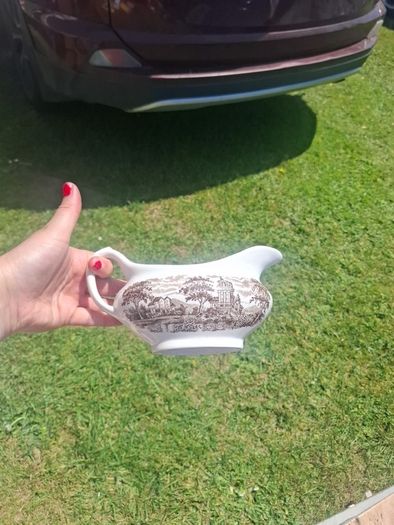 Vintage iron stone gravy bowl postage possible